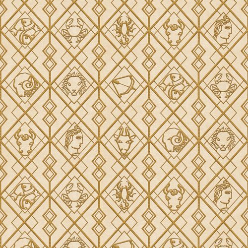Papier peint contemporain - DECO ZODIAC RW443 - Iksel Decorative Arts - en fibre de verre / en vinyle / motif Art déco