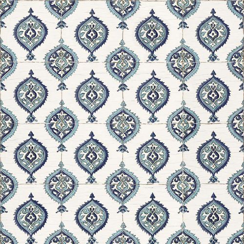 Papier peint contemporain - IZNIK MEDALLIONS RW119 - Iksel Decorative Arts - en fibre de verre / en vinyle / à motif géométrique