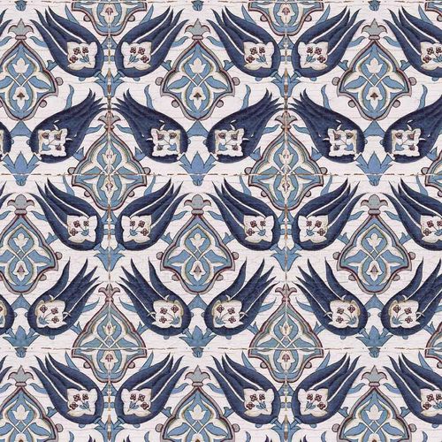 Papier peint contemporain - IZNIK TURHAN RW127 - Iksel Decorative Arts - en fibre de verre / en vinyle / à motif géométrique