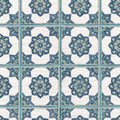 Papier peint contemporain - IZNIK MIHRIMAH RW117 - Iksel Decorative Arts - en fibre de verre / en vinyle / à motif géométrique