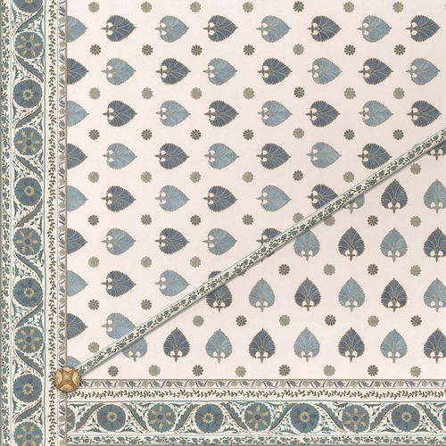 Papier peint contemporain - SUZANI SPADES CEILING - Iksel Decorative Arts - en vinyle / à motif nature / vert