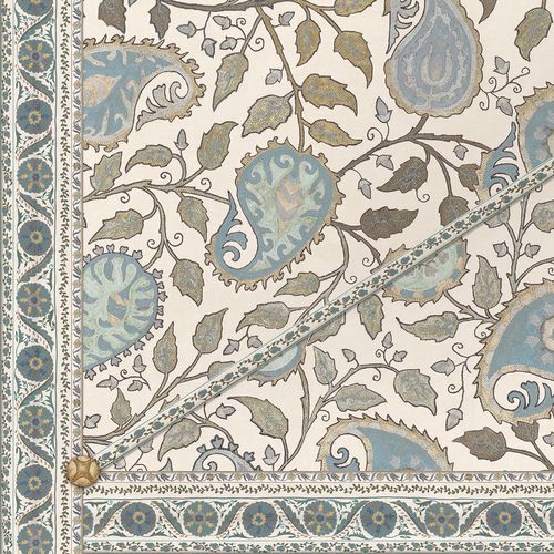 Papier peint contemporain - SUZANI PAISLEY CEILING CE152 - Iksel Decorative Arts - en vinyle / à motif nature / violet