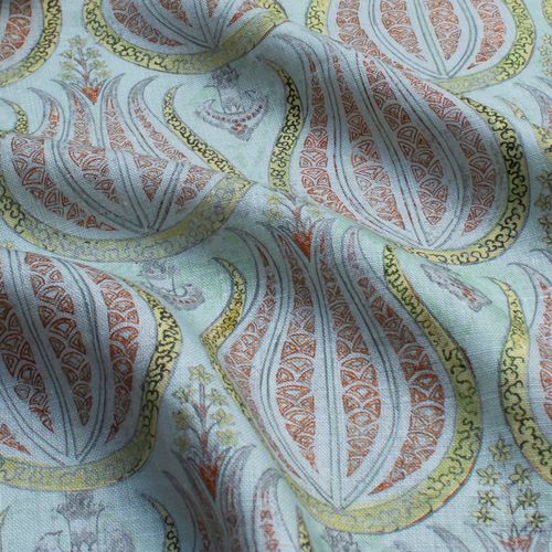 Tissu d'ameublement - PLUMP TULIPS RF211 - Iksel Decorative Arts - pour rideaux / pour la décoration intérieure / à fleurs