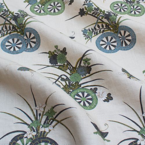 Tissu pour rideaux - JAPANESE CHARIOTS RF608 - Iksel Decorative Arts - d'ameublement / pour la décoration intérieure / à motif oriental