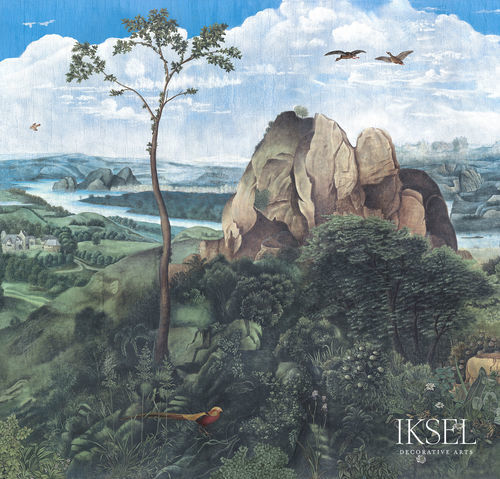 Papier peint contemporain - SC167 PATINIR LANDSCAPE - Iksel Decorative Arts - en fibre de verre / en vinyle / à motif nature