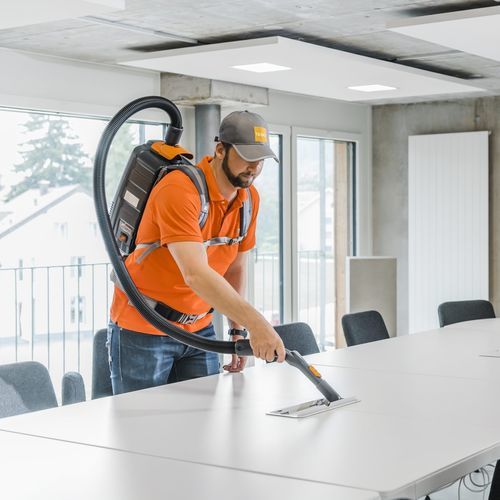 Aspirateur professionnel - AERO BP E & B - TASKI - dorsal / à sec / à batterie rechargeable
