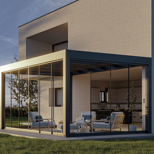 Véranda autoportée - PANORA - SCHILDR Inc - en verre / en aluminium / en polycarbonate