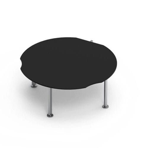 Table basse contemporaine - MIKO  - TERZADIMENSIONE - en verre / en grès cérame / avec piètement en acier