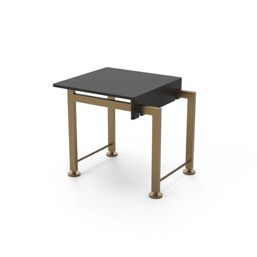 Tabouret contemporain - MIKO  - TERZADIMENSIONE - en pierre / en verre / avec piètement en acier