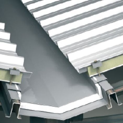 Gouttière en aluminium - EAVES - ISOMEC - rectangulaire / à profil en V