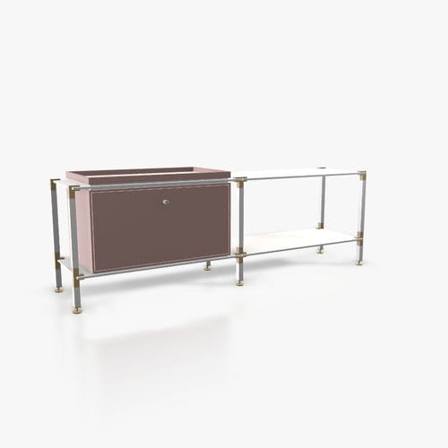 Buffet contemporain - L.2.750.1.1.AZ.TA.1 - tRACK by Kesseböhmer GmbH - en placage de bois / en MDF laqué / en acier à revêtement par poudre