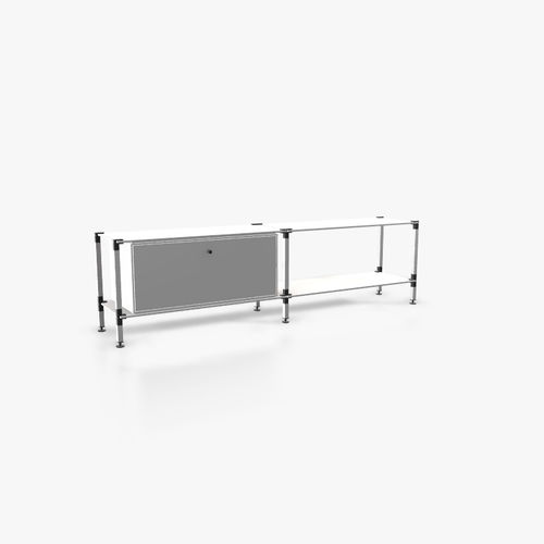 Buffet contemporain - L.2.900.1.1.AZ.00.1 - tRACK by Kesseböhmer GmbH - en placage de bois / en MDF laqué / en acier à revêtement par poudre