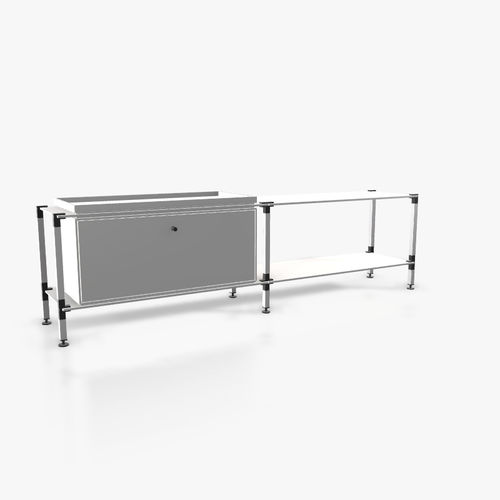 Buffet contemporain - L.2.900.1.1.AZ.TA.1 - tRACK by Kesseböhmer GmbH - en placage de bois / en MDF laqué / en acier à revêtement par poudre