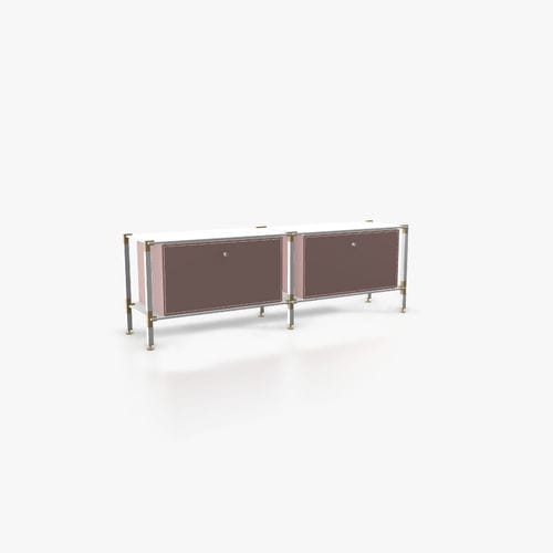 Buffet contemporain - L.2.750.1.2.AZ.00.1 - tRACK by Kesseböhmer GmbH - en placage de bois / en MDF laqué / en acier à revêtement par poudre