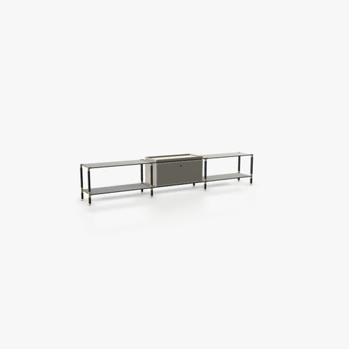 Buffet contemporain - L.3.900.1.1.AZ.TA.1 - tRACK by Kesseböhmer GmbH - en placage de bois / en MDF laqué / en acier à revêtement par poudre