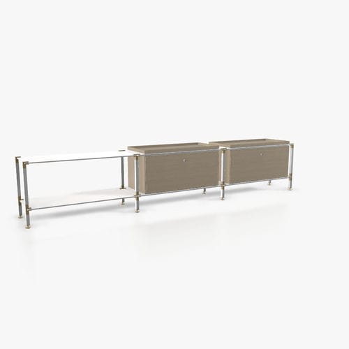 Buffet contemporain - L.3.900.1.2.AZ.TA.2 - tRACK by Kesseböhmer GmbH - en placage de bois / en MDF laqué / en acier à revêtement par poudre