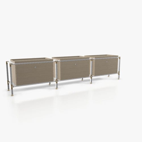 Buffet contemporain - L.3.750.1.3.AZ.TA.1 - tRACK by Kesseböhmer GmbH - en placage de bois / en MDF laqué / en acier à revêtement par poudre