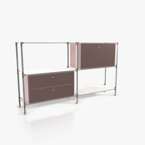 Buffet contemporain - S.2.900.2.2.DU.00.2 - tRACK by Kesseböhmer GmbH - en placage de bois / en MDF laqué / en acier à revêtement par poudre