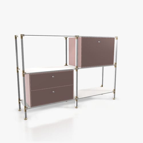 Buffet contemporain - S.2.750.2.2.DU.00.2 - tRACK by Kesseböhmer GmbH - en placage de bois / en MDF laqué / en acier à revêtement par poudre