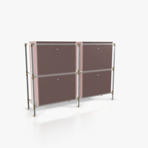 Buffet contemporain - S.2.750.2.4.KU.TA.1 - tRACK by Kesseböhmer GmbH - en placage de bois / en MDF laqué / en acier à revêtement par poudre