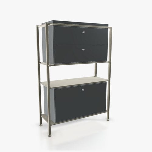 Buffet contemporain - H.1.900.3.2.AD.TA.1 - tRACK by Kesseböhmer GmbH - en placage de bois / en MDF laqué / en acier à revêtement par poudre