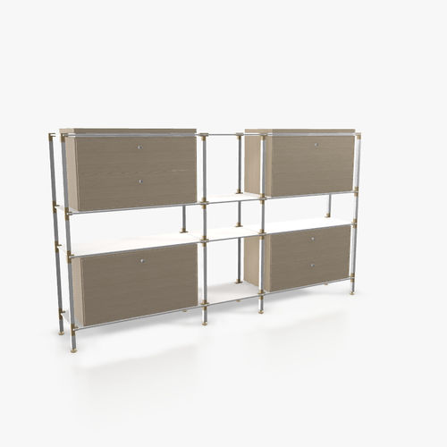 Buffet haut - H.3.900.3.4.DU.TA.1 - tRACK by Kesseböhmer GmbH - contemporain / en placage de bois / en MDF laqué