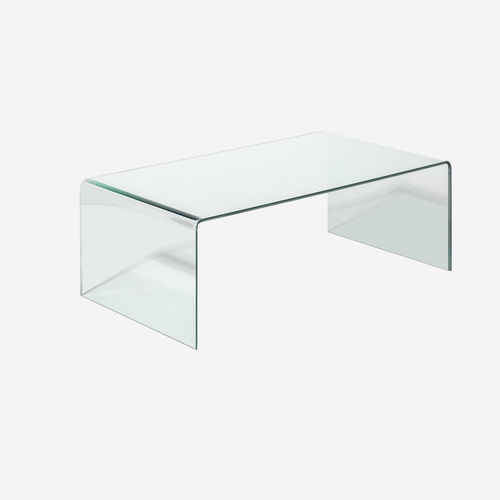 Table basse contemporaine - TRANSPARENTE  - CAMINO A CASA - en verre / avec piètement en verre / rectangulaire