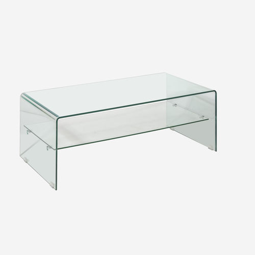 Table basse contemporaine - TRANSPARENTE - CAMINO A CASA - en verre / avec piètement en verre / rectangulaire
