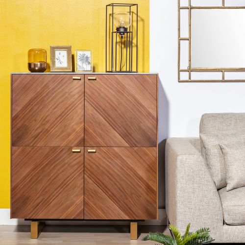 Buffet haut - SOUL - CAMINO A CASA - contemporain / en noyer / à portes battantes