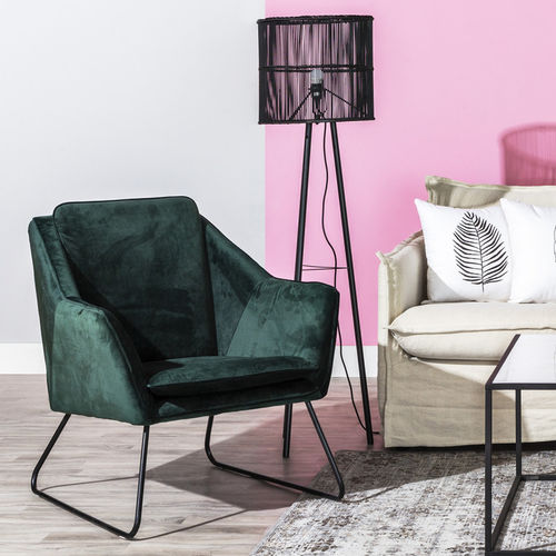 Fauteuil contemporain - INMERSE  - CAMINO A CASA - en tissu / en fer / avec coussin amovible