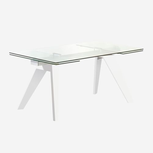 Table à manger contemporaine - MOUNTAIN - CAMINO A CASA - en verre trempé / avec piètement en frêne / rectangulaire