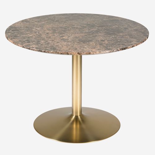 Table d'appoint contemporaine - AURA - CAMINO A CASA - en marbre / avec piètement en fer / ronde
