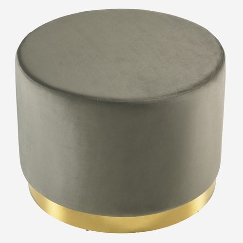 Pouf contemporain - DOT - CAMINO A CASA - en velours / rond / gris