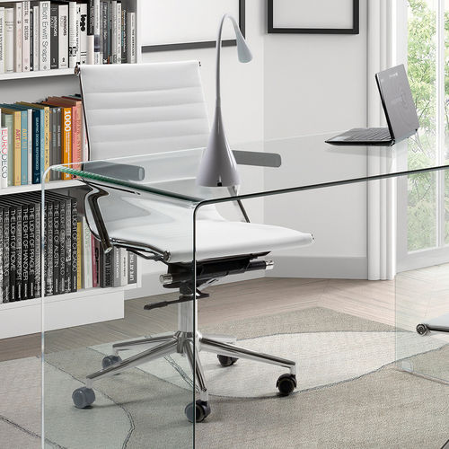 Chaise de bureau contemporaine - ZETA - CAMINO A CASA - d'intérieur / en simili cuir / avec piètement en fer