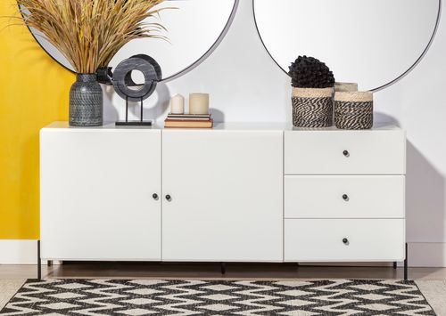 Buffet contemporain - WALDORF - CAMINO A CASA - en MDF laqué / en fer / avec tiroirs