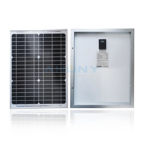 Panneau solaire photovoltaïque monocristallin - ERIGID M20W - SHENZHEN AHONY POWER CO.,LTD - semi-rigide / noir / avec cadre en aluminium