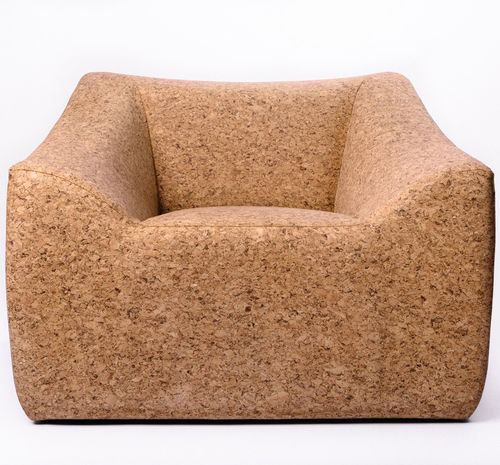 Fauteuil contemporain - BLOCK - CREATIVE-CORK - en liège / en liège / avec accoudoirs