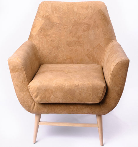 Fauteuil contemporain - SOFT - CREATIVE-CORK - en liège / en bois / 4 pieds