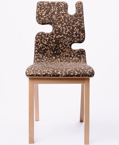 Chaise contemporaine - PUZZLE - CREATIVE-CORK - d'intérieur / en liège / avec piètement en bois