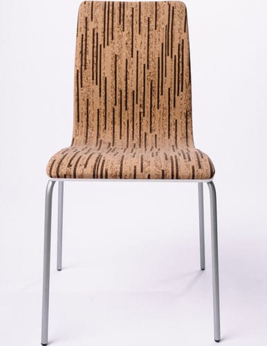 Chaise contemporaine - BOREAL - CREATIVE-CORK - d'intérieur / en liège / avec piètement en acier