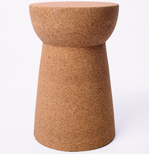 Tabouret contemporain - FORMA - CREATIVE-CORK - en liège / avec piètement en bois / piètement central