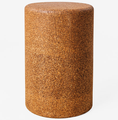 Tabouret contemporain - LISO - CREATIVE-CORK - en liège / avec piètement en bois / piètement central