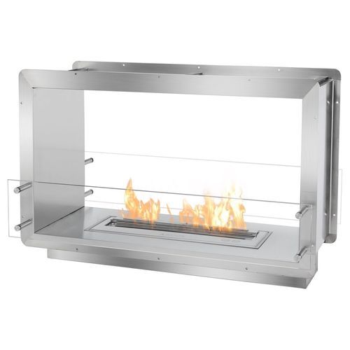 Insert de cheminée double face - See-Through Firebox - IGNIS Development, Incorporated - au bioéthanol / en acier / contemporain