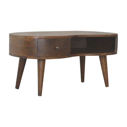 Table basse de style scandinave - WAVE - Artisan Furniture - en bois massif / avec piètement en bois massif / courbée