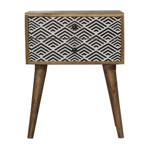 Table de chevet de style scandinave - MONOCHROME  - Artisan Furniture - en bois massif / avec piètement en bois massif / rectangulaire