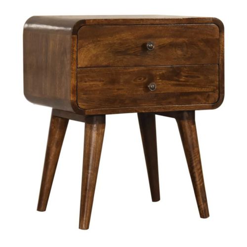 Table de chevet de style scandinave - IN1587 - Artisan Furniture - en bois massif / avec piètement en bois massif / courbée