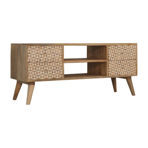 Meuble TV design scandinave - SARINA  - Artisan Furniture - avec tiroirs / avec étagères / en bois massif