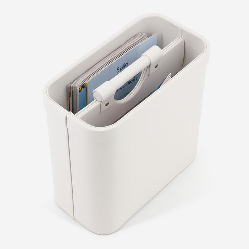 Porte-revues contemporain - HUDSON - BATH BAZAAR - résidentiel / en simili cuir / blanc