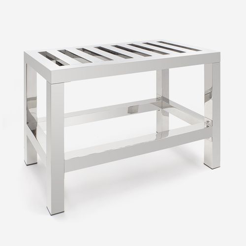 Banc contemporain - Plazza - BATH BAZAAR - en inox / sans dossier / sans accoudoirs