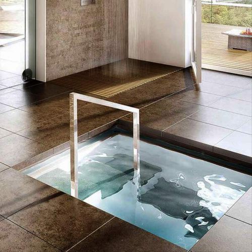 Baignoire carrée - Karo 120  - Fire Ice Systemtec Georg Zelger e.K. - à usage professionnel / en polyester / contemporaine